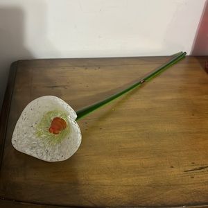 Handblown Geneva Collection Calla Lilly Glass Flower